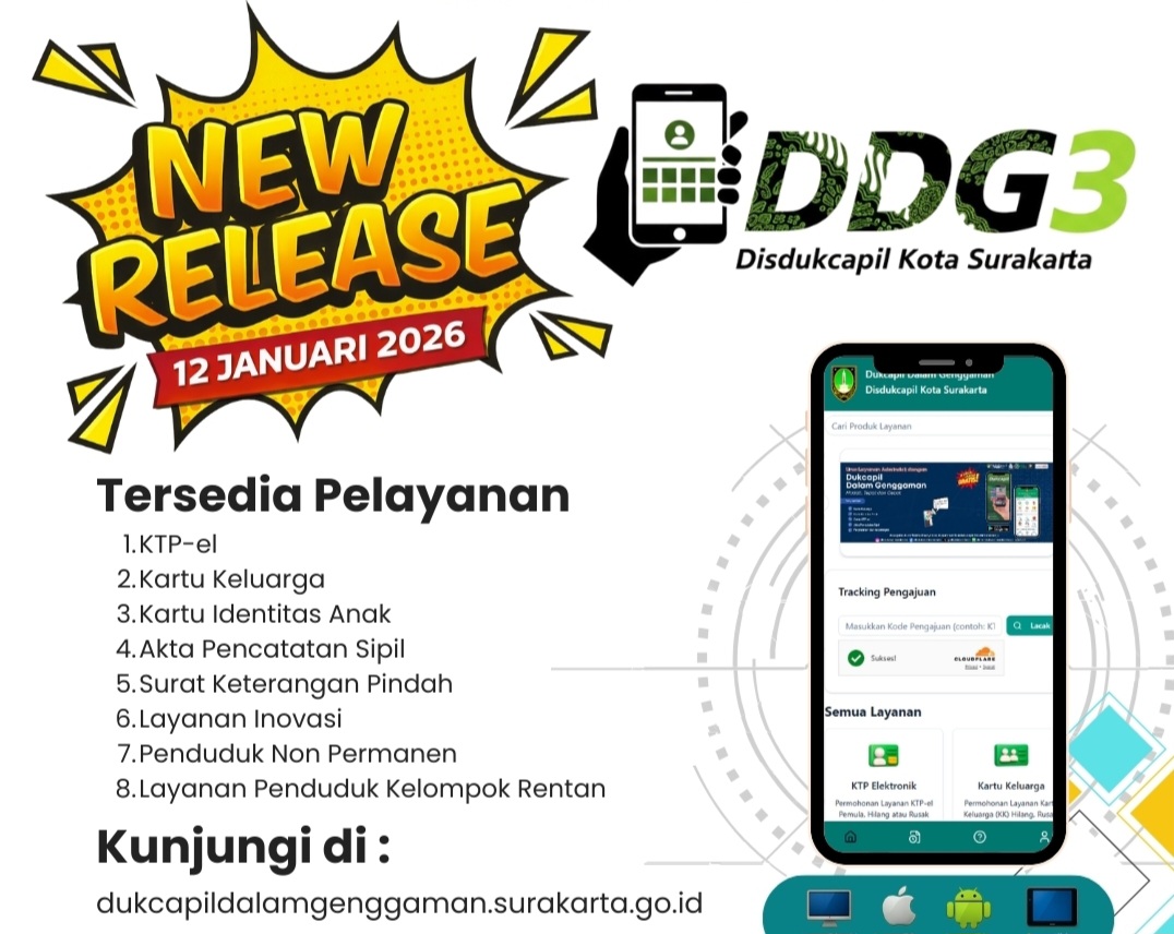 Warga Solo Wajib Tahu! Mulai 12 Januari 2026, Administrasi Kependudukan Bisa Diurus Secara Online, Ini Aplikasi Terbarunya